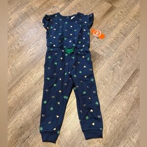 Wonder Nation Dark Blue Jumpsuit romper St. Patrick’s Day